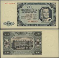20 złotych 1.07.1948, seria DA, numeracja 440502