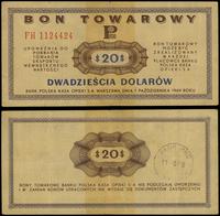 Polska, bon na 20 dolarów, 1.10.1969