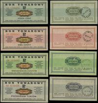 zestaw 4 bonów 1.10.1969, nominały: 1 cent, 2 ce