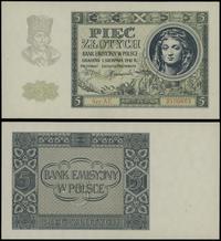 5 złotych 1.08.1941, seria AE, numeracja 2100683