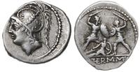 denar 103 pne, Rzym, Aw: Głowa Marsa w hełmie w 