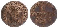 Niemcy, 1 fenig, 1822 B
