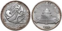 50 juanów 1989, Pandy, ∅ 70 mm, 5 uncji srebra p