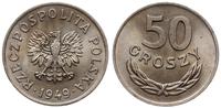50 groszy 1949, Kremnica, miedzionikiel, piękne,