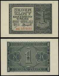 1 złoty 1.08.1941, seria BG, numeracja 5275131, 
