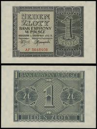 1 złoty 1.08.1941, seria AF, numeracja 3648406, 
