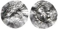 denar 1014-1024, Aw: Dłoń opatrzności, po bokach