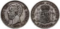 5 peset 1871 / 75, Madryt, w gwiazdach pod głową