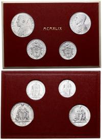 Watykan (Państwo Kościelne), zestaw monet, 1949 (XI rok pontyfikatu), 1950 (XII rok