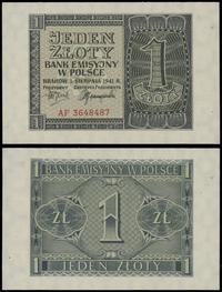 1 złoty 1.08.1941, seria AF, numeracja 3648487, 
