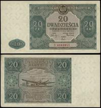 20 złotych 15.05.1946, seria D, numeracja 616395