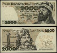 2.000 złotych 1.05.1977, seria M, numeracja 1833