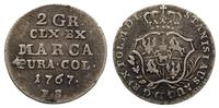 2 grosze srebrne 1767, Warszawa, patyna