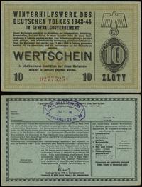 10 złotych 1943-1944, numeracja 0277525, niewype