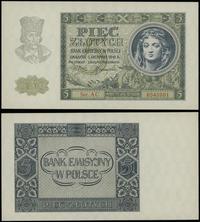 5 złotych 1.08.1941, seria AC, numeracja 6540881