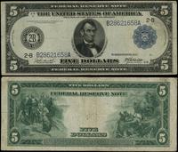 5 dolarów 1914, seria B-A, numeracja 28621658, n