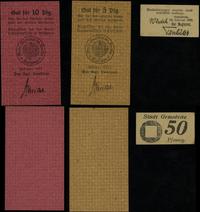 zestaw 3 banknotów:, 5 i 10 fenigów luty 1917 i 