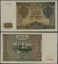 100 złotych 1.08.1941, seria D, numeracja 485005