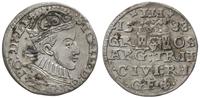 trojak 1588, Ryga, mała głowa króla (korona z ro
