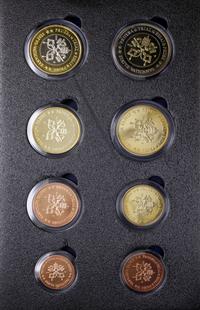 Watykan (Państwo Kościelne), zestaw 8 próbnych monet, 2005