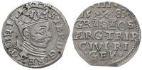 trojak 1583, Ryga, moneta wybita z końcówki blac