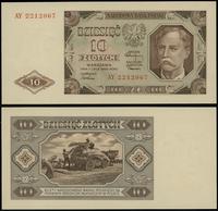 10 złotych 1.07.1948, seria AY, numeracja 221206