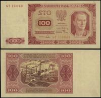 100 złotych 1.07.1948, seria GT, numeracja 15334