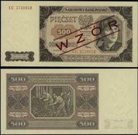 500 złotych 1.07.1948, na stronie głównej czerwo