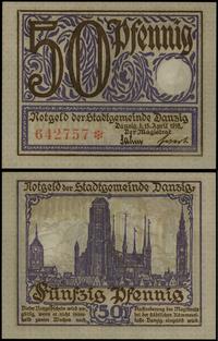 50 fenigów 15.04.1919, numeracja 176372, druk fi