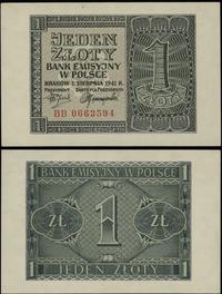 1 złoty 1.08.1941, seria BB, numeracja 0663594, 