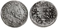 trojak 1591, Poznań, szeroka głowa króla, z napi
