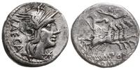 denar 125 pne, Aw: Głowa Romy w prawo, po lewej 