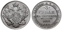 Rosja, 3 ruble na srebro, 1833