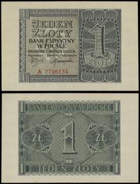 1 złoty 1.03.1940, seria A, numeracja 7726134, p