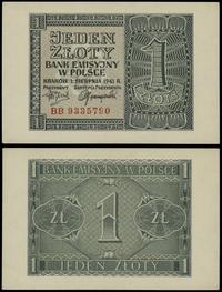 1 złoty 1.08.1941, seria BB, numeracja 9335790, 