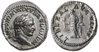 denar 213-217, Rzym, Aw: głowa cesarza w wieńcu 