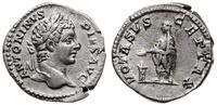 denar 206-210, Rzym, Aw: głowa cesarza w wieńcu 