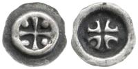 brakteat XIII/XIV w., Krzyż grecki, w każdym kąc