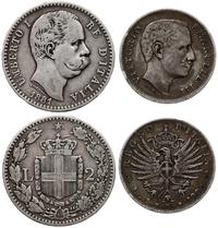 zestaw 2 monet:, 2 liry 1881 Rzym (rzadszy roczn