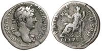 denar 119-122, Rzym, Aw: Głowa cesarza zwrócona 