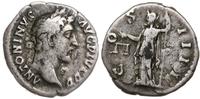 denar 140-143, Rzym, Aw: Głowa cesarza zwrócona 
