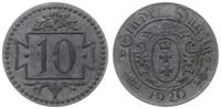 10 fenigów 1920, Gdańsk, małe cyfry nominału, na