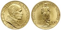100 lirów 1939, Rzym, złoto, 5.20 g, nakład 2700