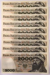 Polska, zestaw banknotów 2.000 złotowych, 1.06.1979