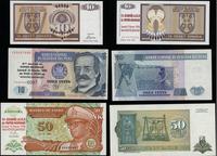 zestaw różnych banknotów, zestaw 5 banknotów okolicznościowych: