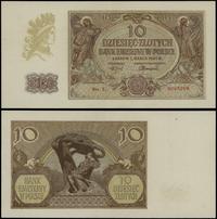 10 złotych 1.03.1940, seria L, numeracja 8063268