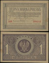 1 marka polska 17.05.1919, seria IAB, numeracja 