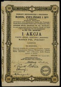 Polska, 1 akcja na 500 marek polskich, 1924