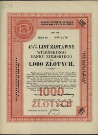 Polska, 4 1/2 % list zastawny na 1.000 złotych, 1929