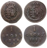 Polska, lot 2 x 1 grosz, 1811 IS, 1814 IB